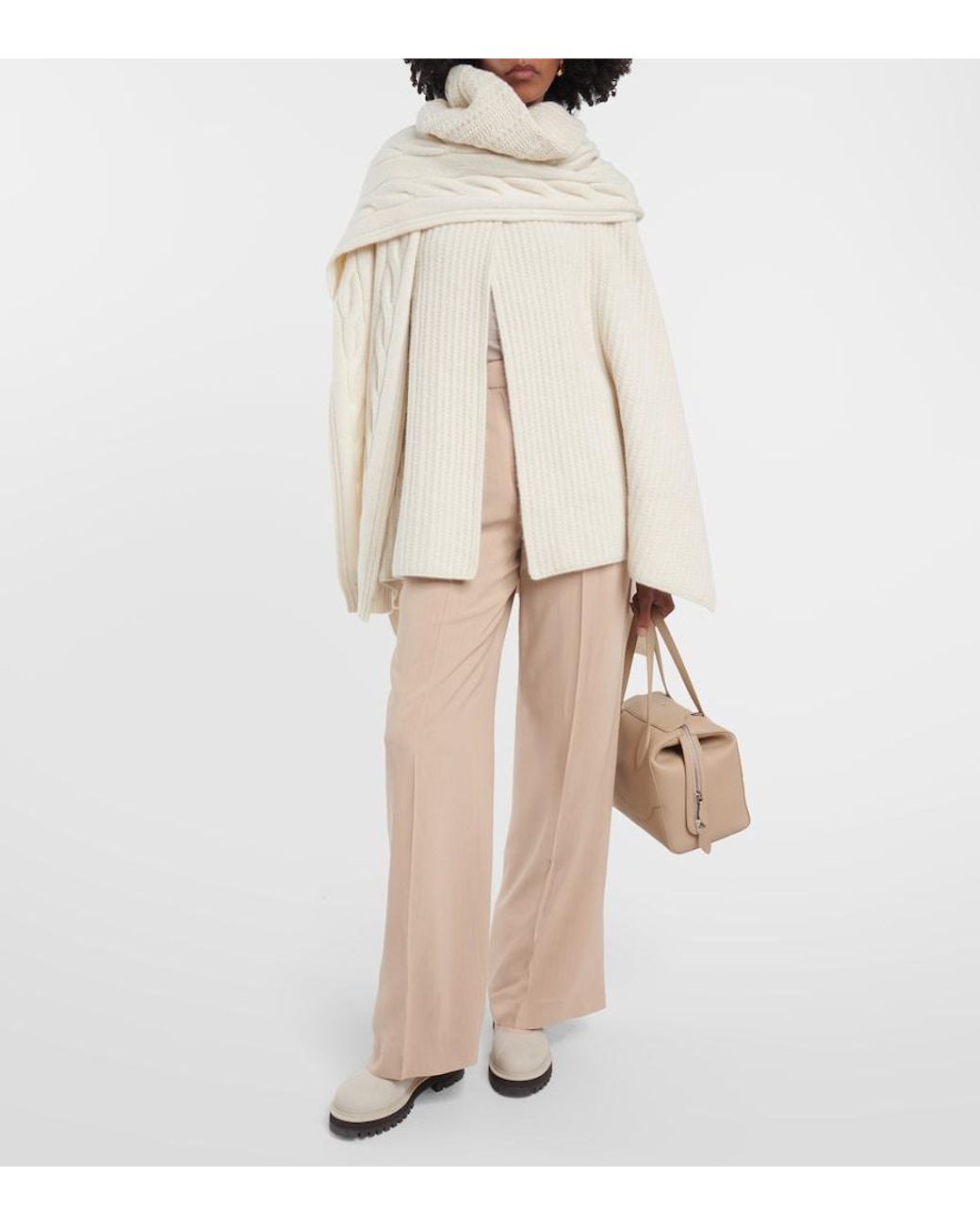 Loro Piana Natural Napier Cashmere Scarf