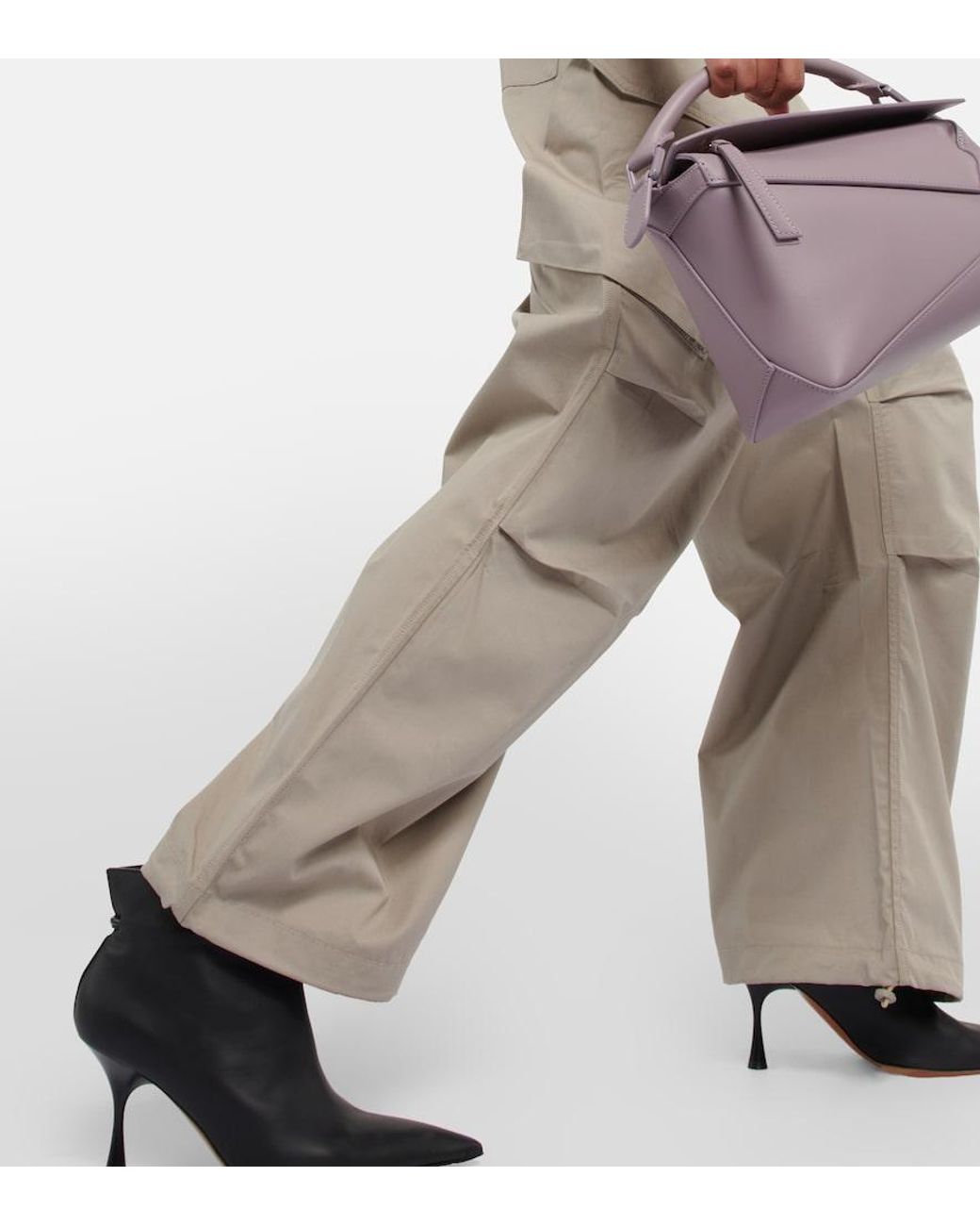 Agolde Natural Ginerva Cotton Poplin Cargo Pants