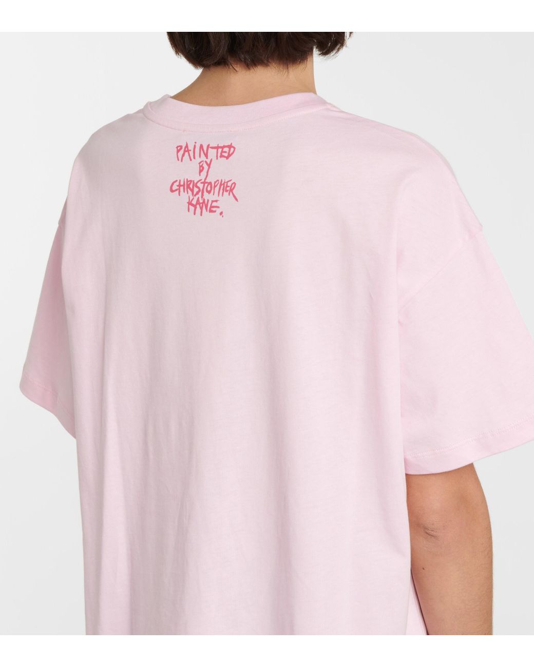 Christopher Kane Belinda Printed Cotton T-shirt in Pink | Lyst