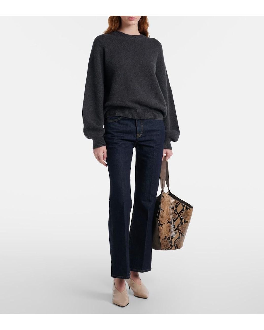 Khaite Black Margaux Oversized Cashmere Sweater