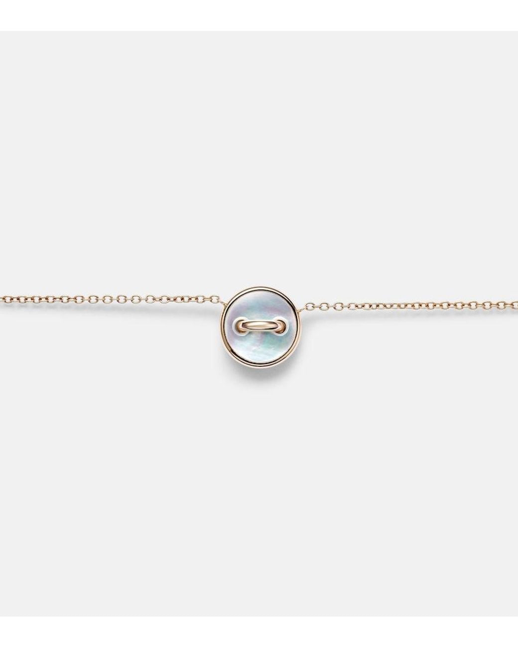Pomellato Metallic Pom Pom Dot 18Kt Rose Pendant Necklace With Gemstones