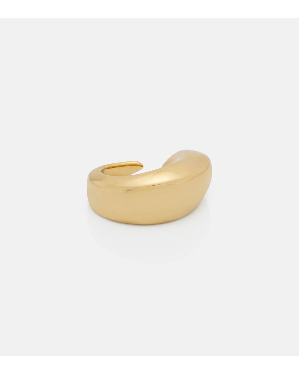 Bottega Veneta White Prisma-Plated Sterling Ring