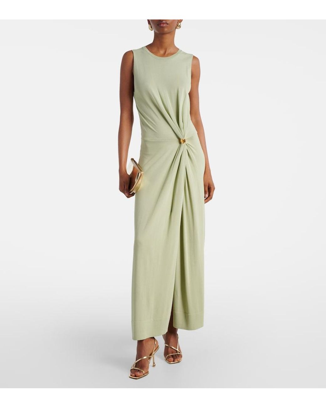 Altuzarra Green Gathered Maxi Dress