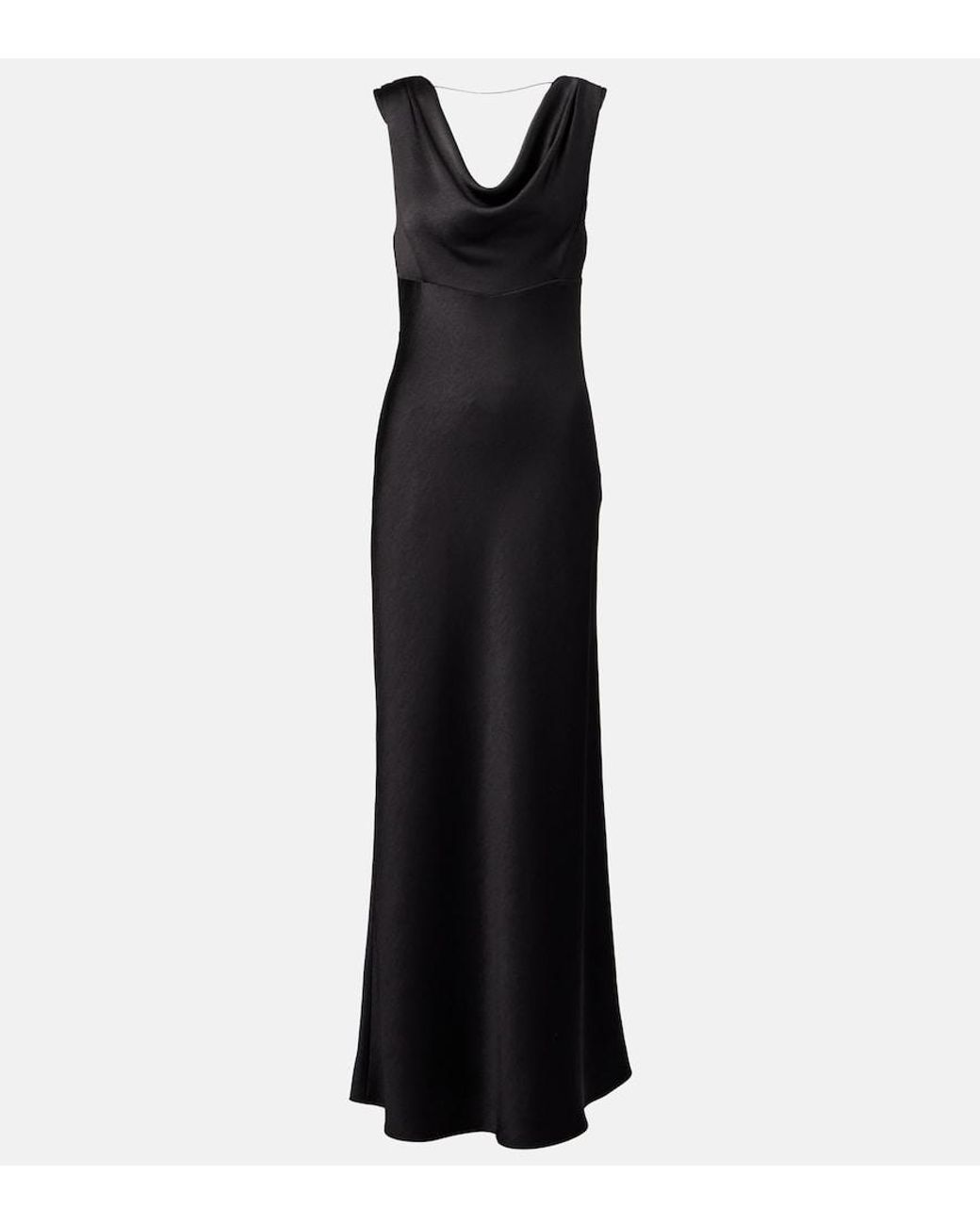 Vince Black Draped Maxi Dress