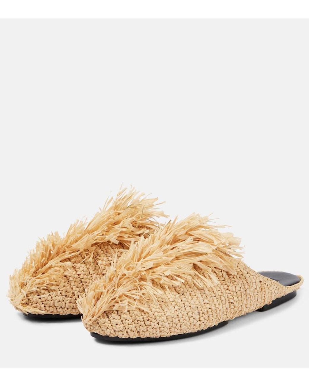 Mules En Raphia Jil Sander en coloris Natural