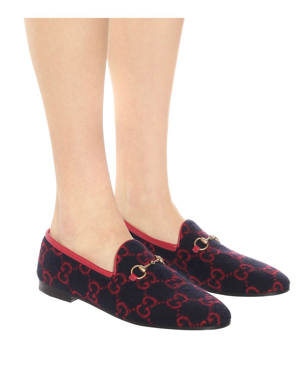 gucci red jordaan loafers