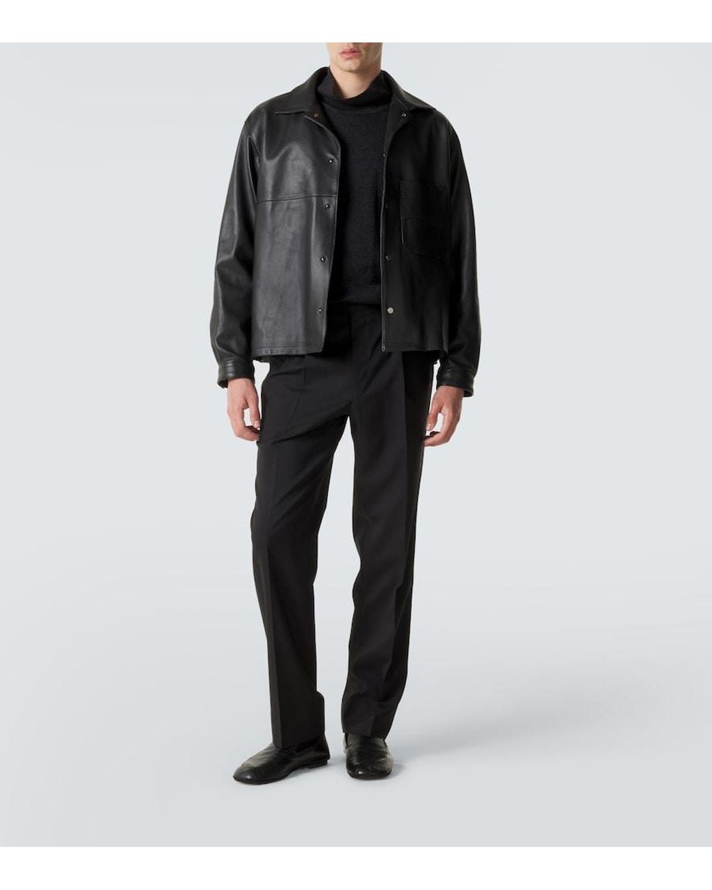 STÒFFA Black Wool And Silk Turtleneck Sweater for men