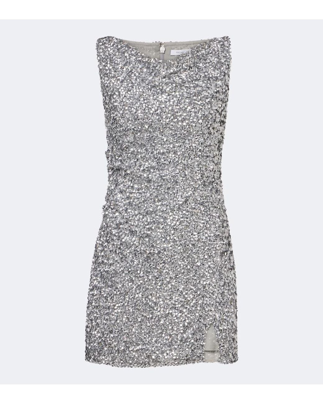 Rachel Gilbert Gray Zayn Embellished Minidress