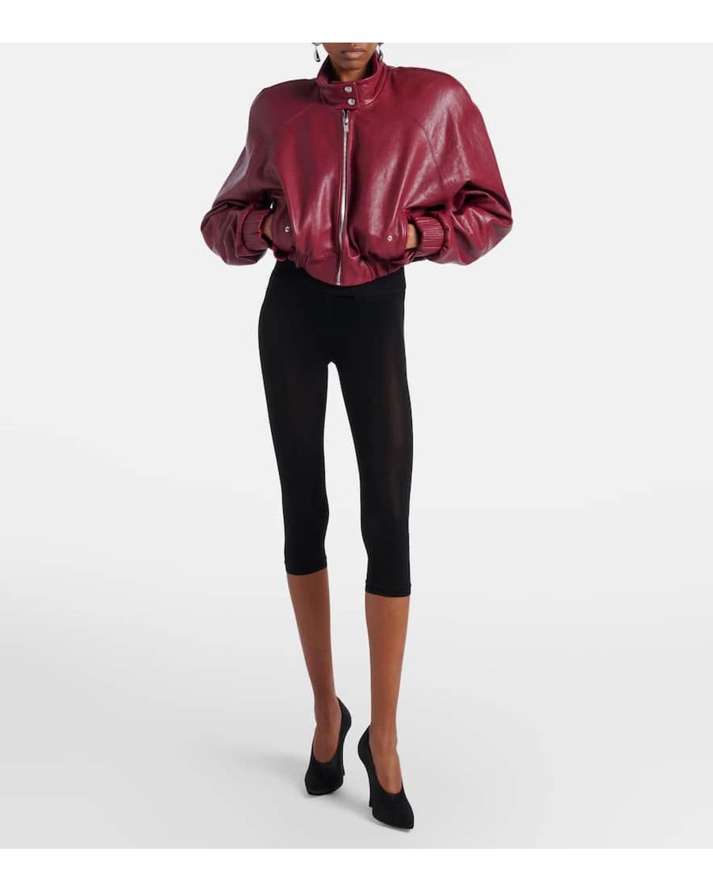 Magda Butrym Black Skinny Capri Pants And Briefs Set