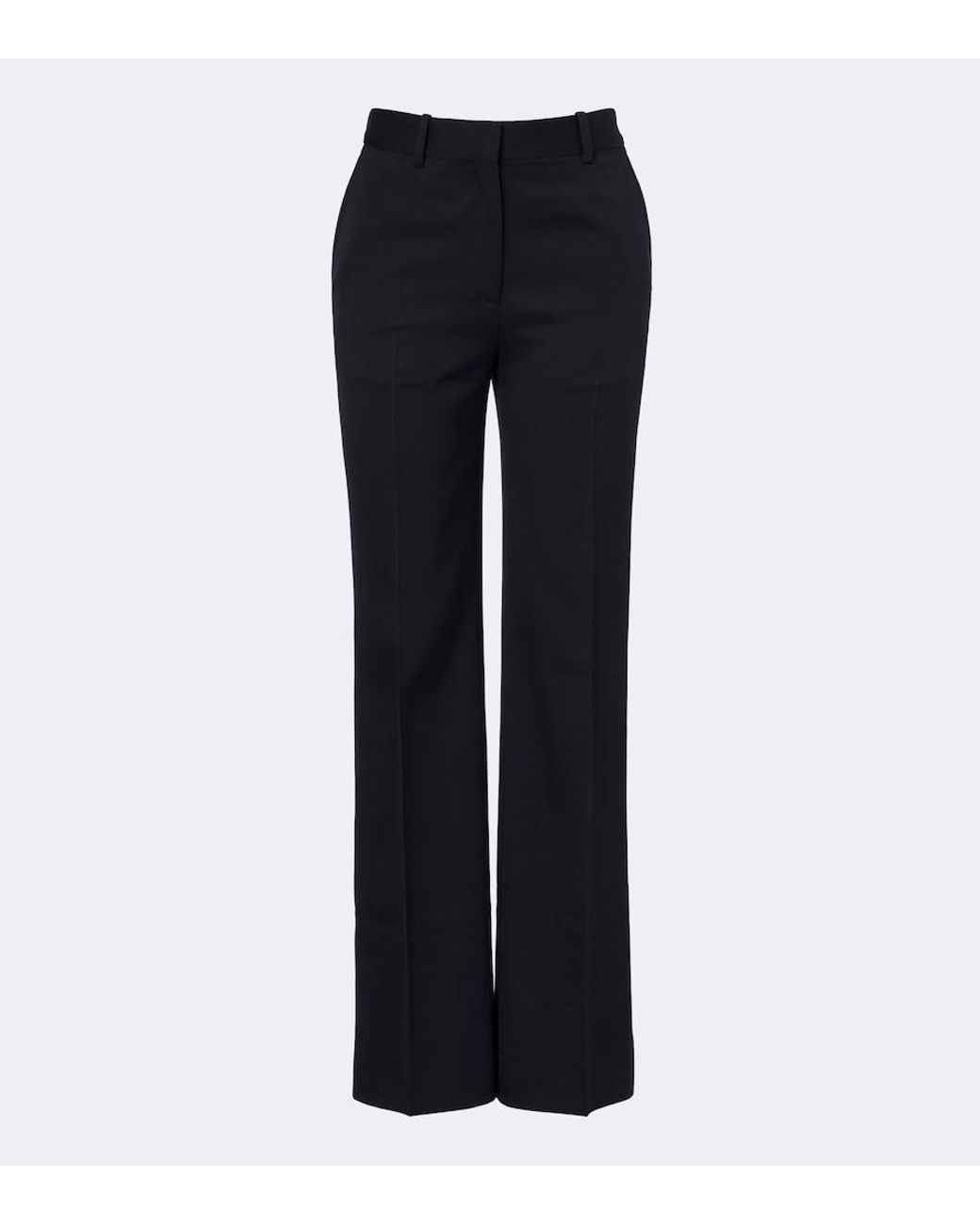 Acne Blue Wool Straight Pants