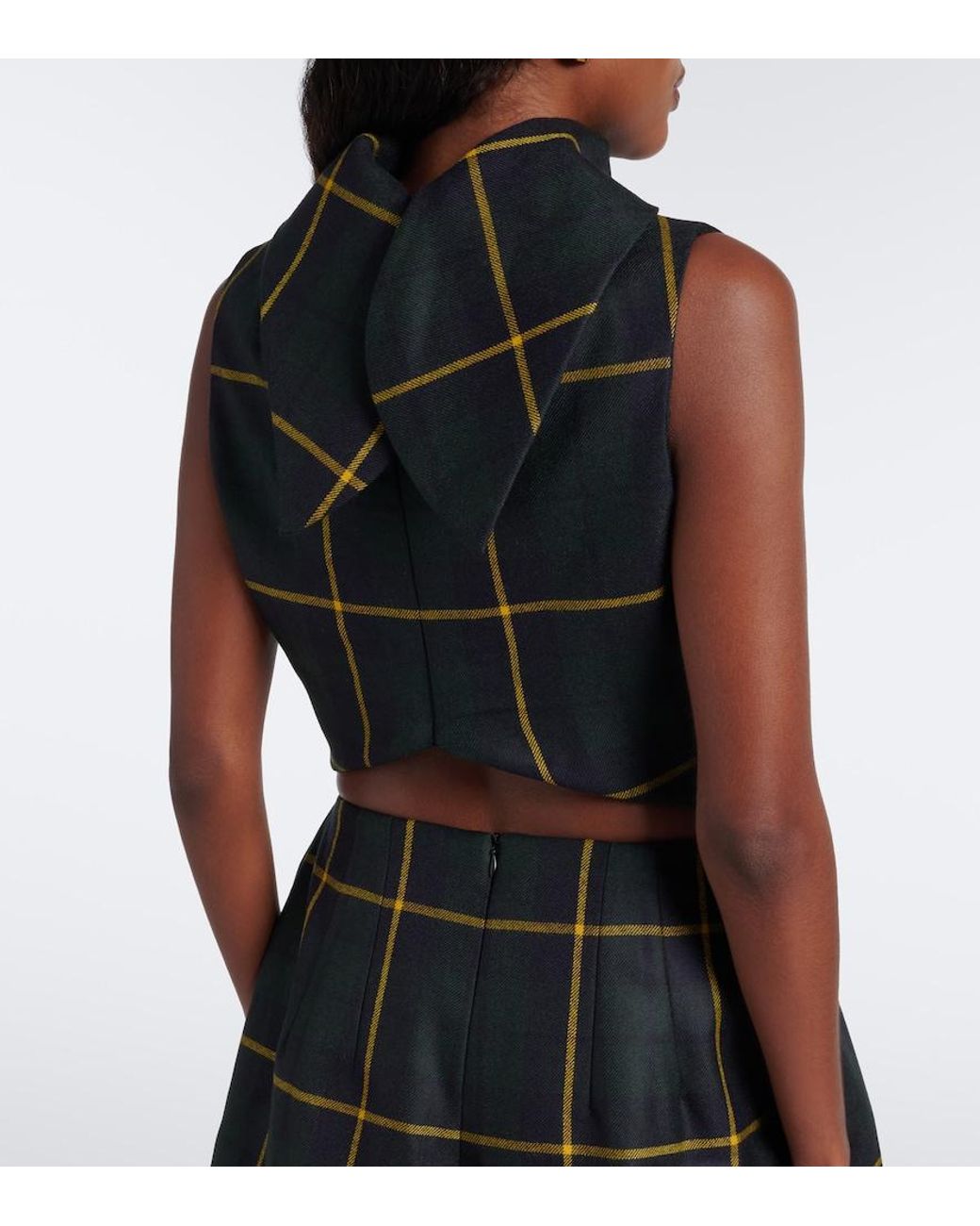 Patou Blue Tie-Neck Blouse