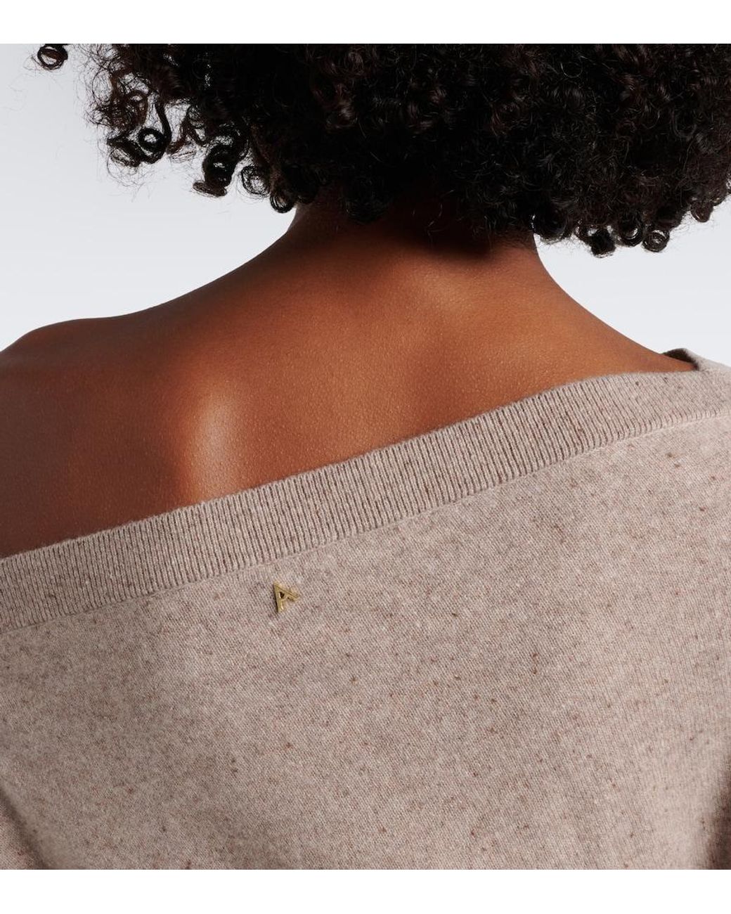 Altuzarra Natural Paxi Asymmetric Cashmere Sweater