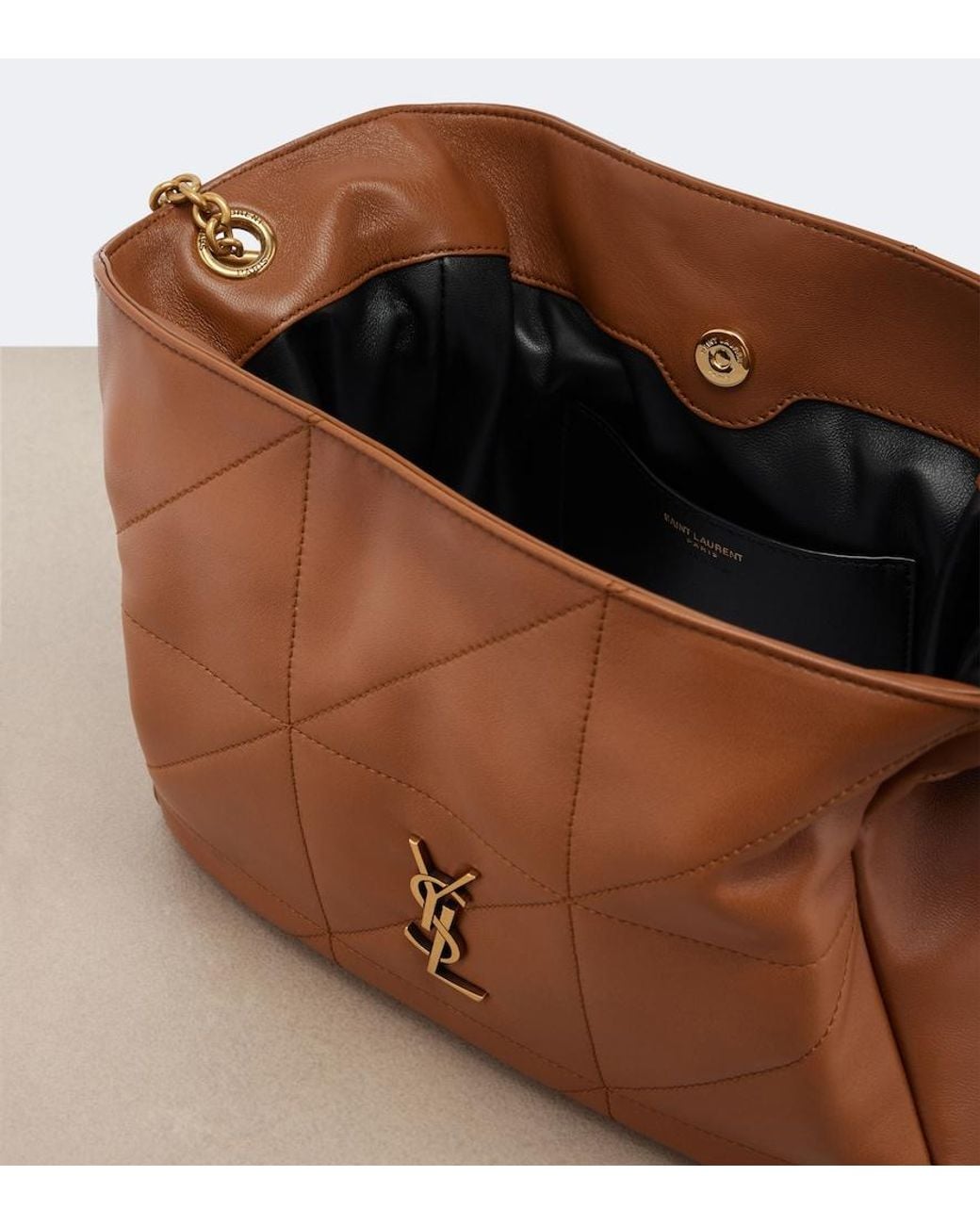 Saint Laurent Brown Jamie Small Quilted Leather Shoulder Bag