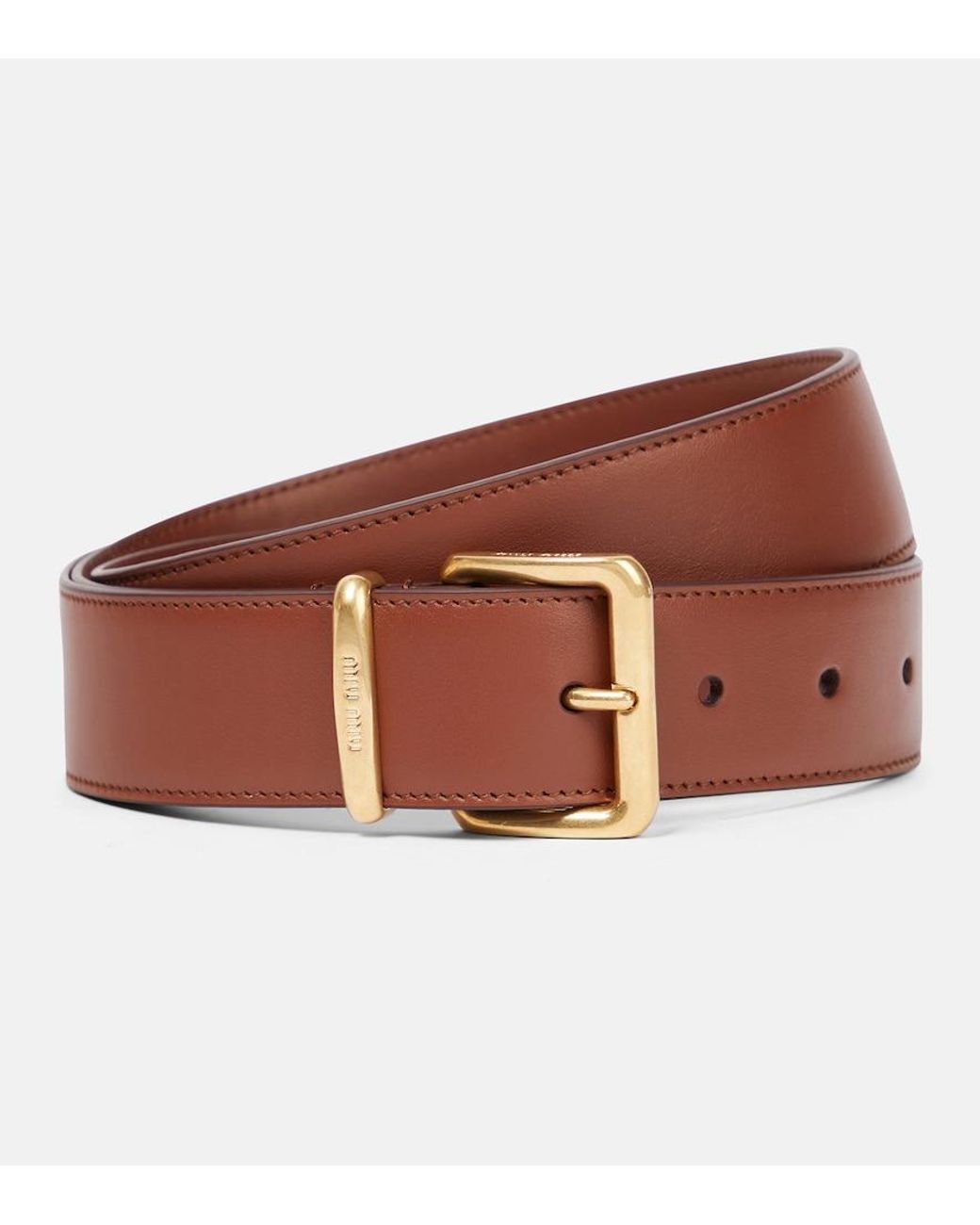 Miu Miu Brown Leather Belt
