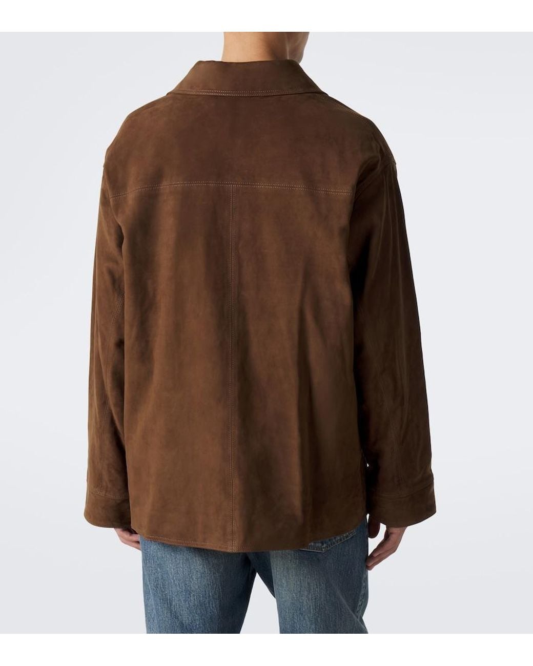A.PRESSE Brown Leather Jacket for men