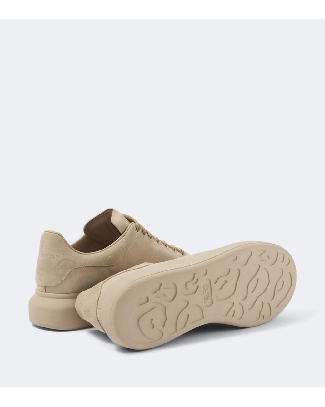 McQueen Natural Oversized Suede Sneakers for men