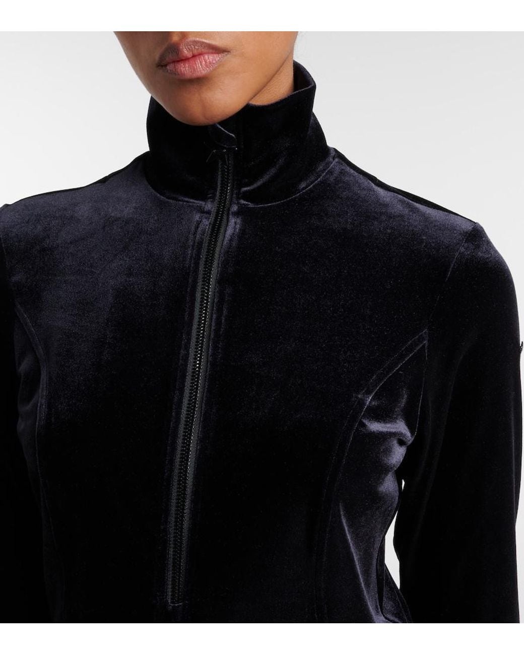 Goldbergh Black Radient Half-Zip Velvet Ski Top