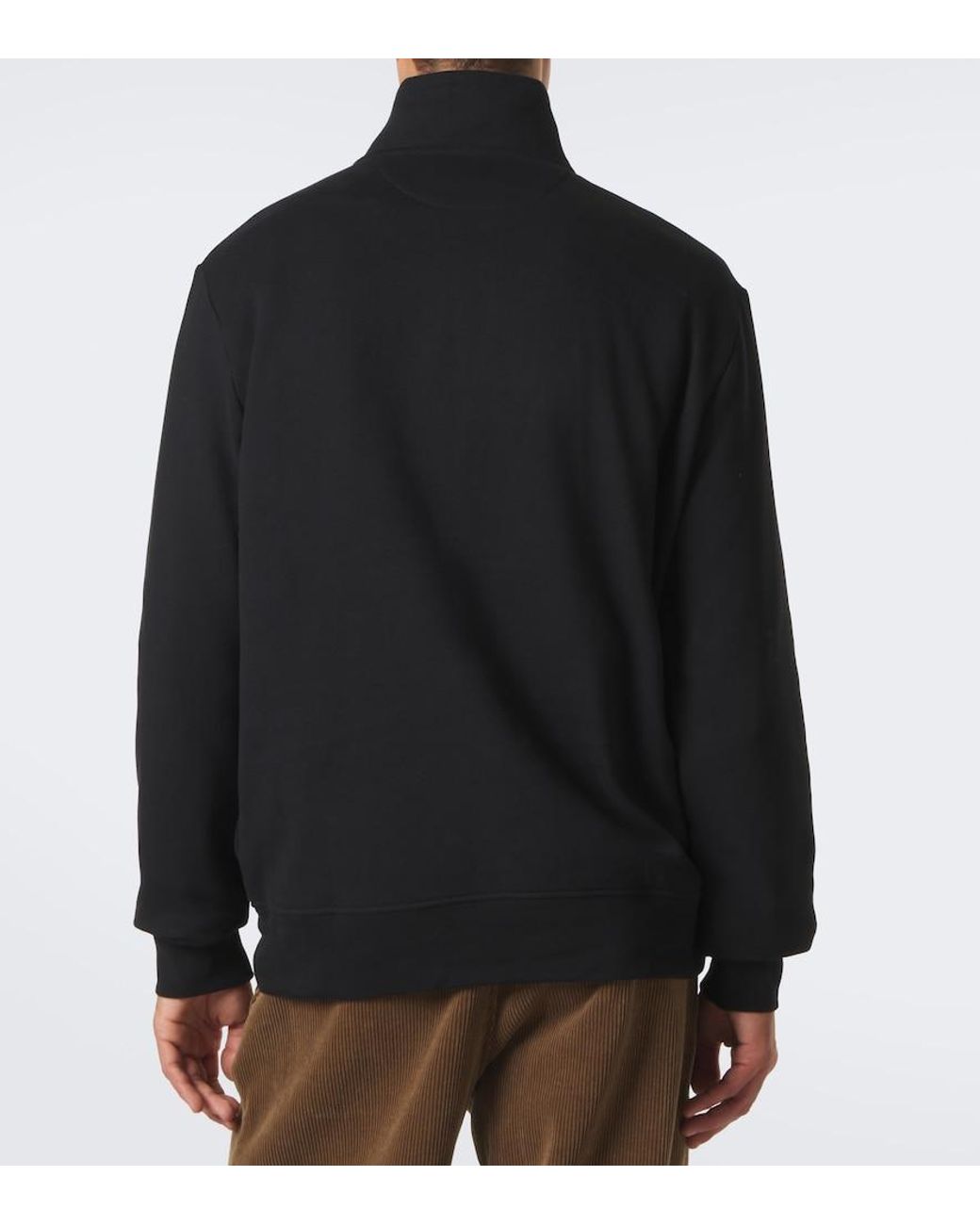 Polo Ralph Lauren Blue Cotton-Blend Half-Zip Sweater for men
