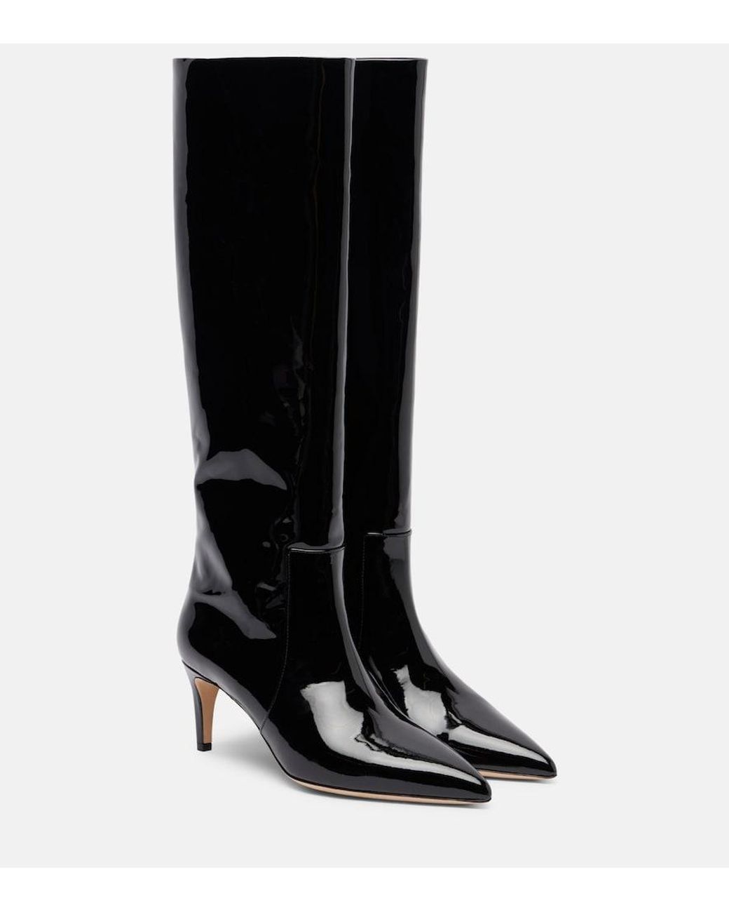 Paris Texas Black 60 Patent Leather Knee-High Boots