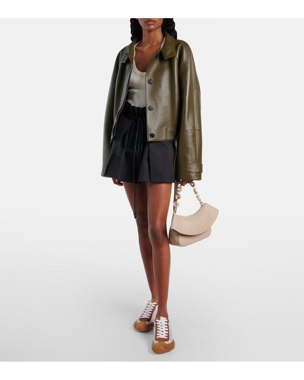 Loewe Natural Ola Medium Leather Shoulder Bag
