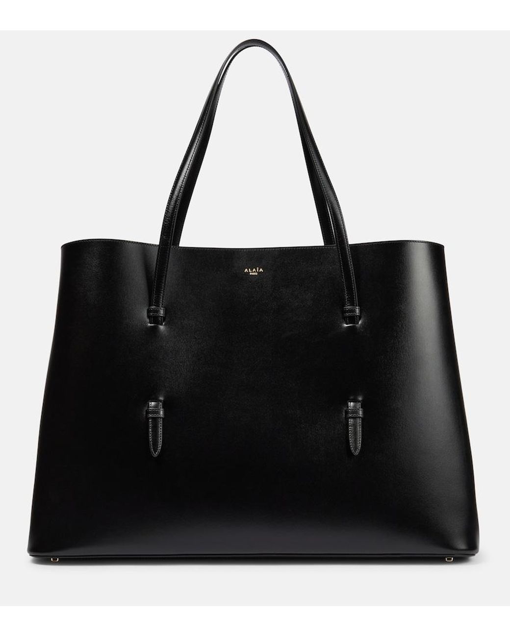 Alaïa Black Mina 50 Large Leather Tote Bag