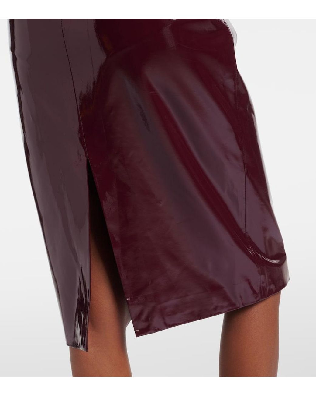 Self-Portrait Purple Mid-Rise Pencil Skirt