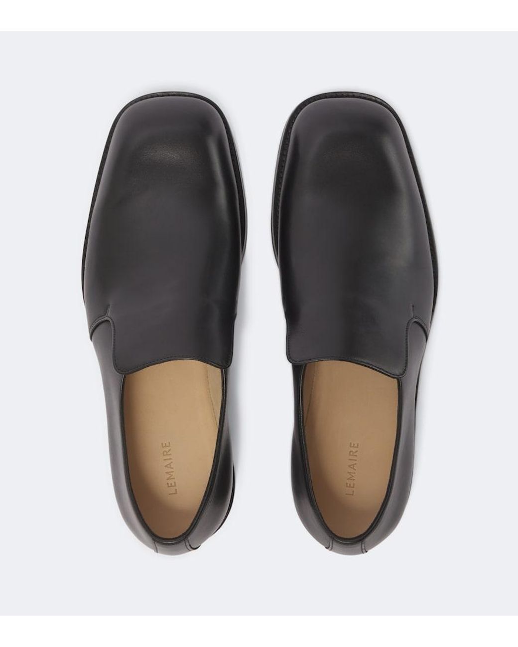 Lemaire Gray Leather Slip-On Shoes for men