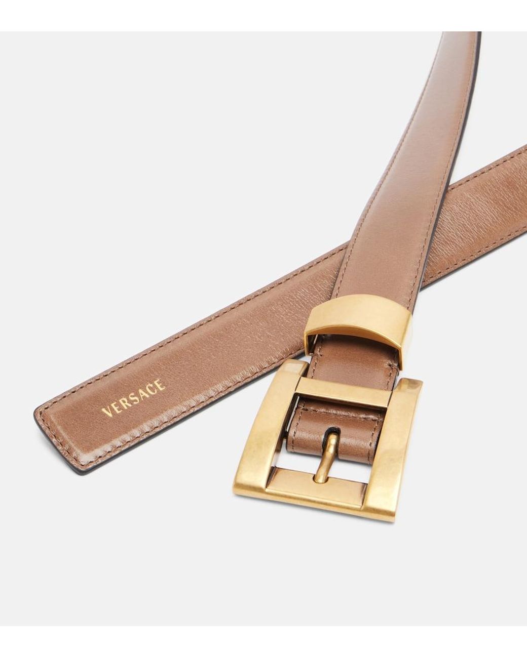Versace Brown Leather Belt
