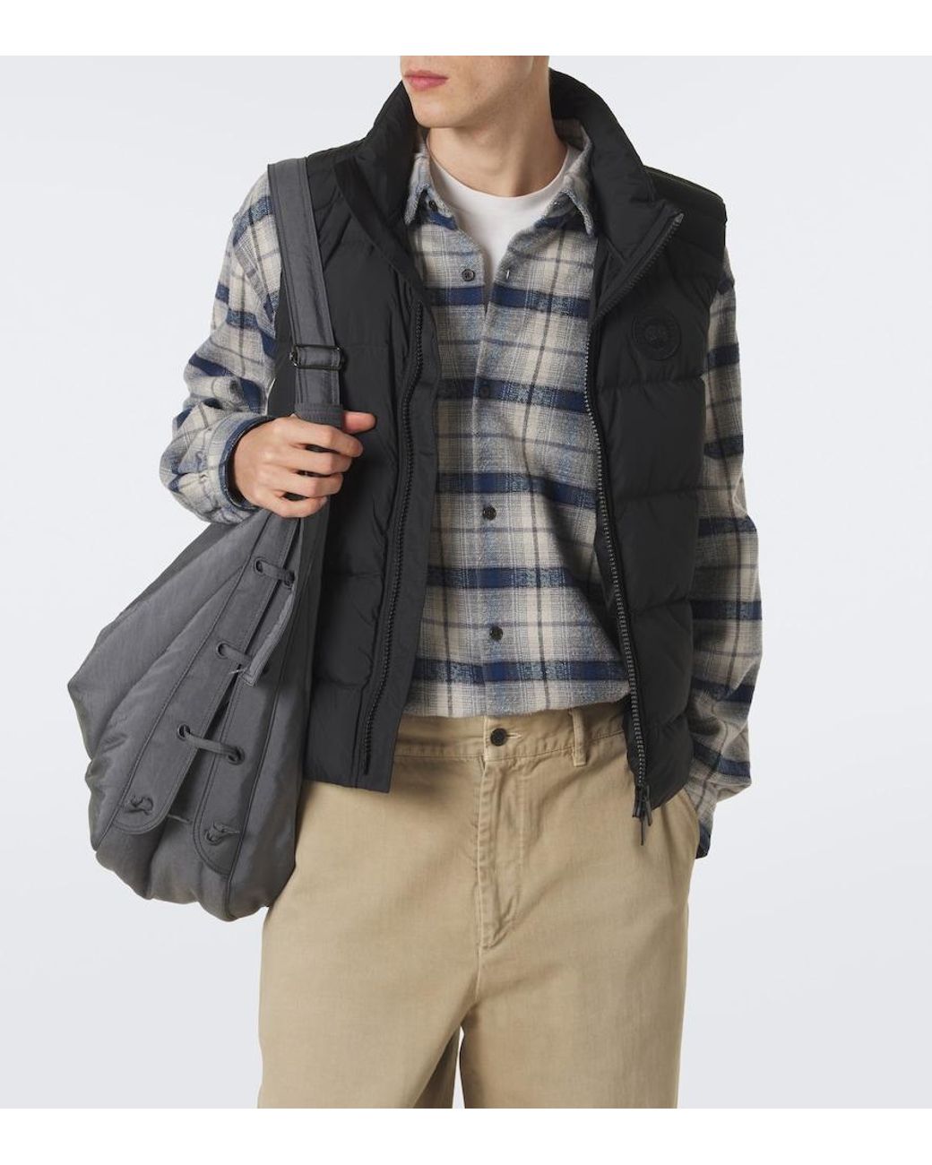 Canada Goose Black Crofton Enduraluxe Down Vest for men