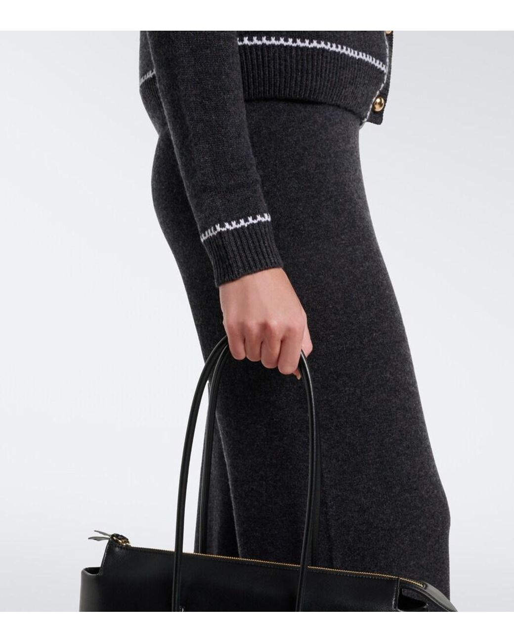 Jardin Des Orangers Black Virgin Wool And Cashmere Cardigan