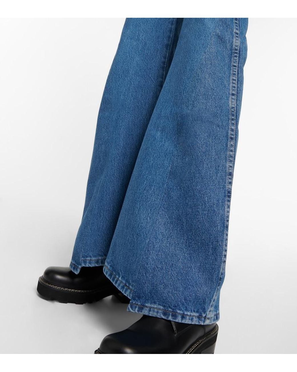 Gabriela Hearst Blue Foster Patchwork Flared Jeans