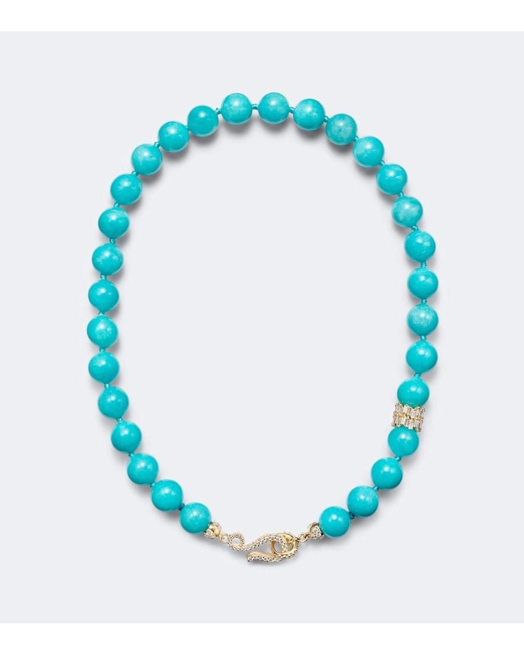 Suzanne Kalan Blue 18Kt Necklace With Amazonites And Diamonds