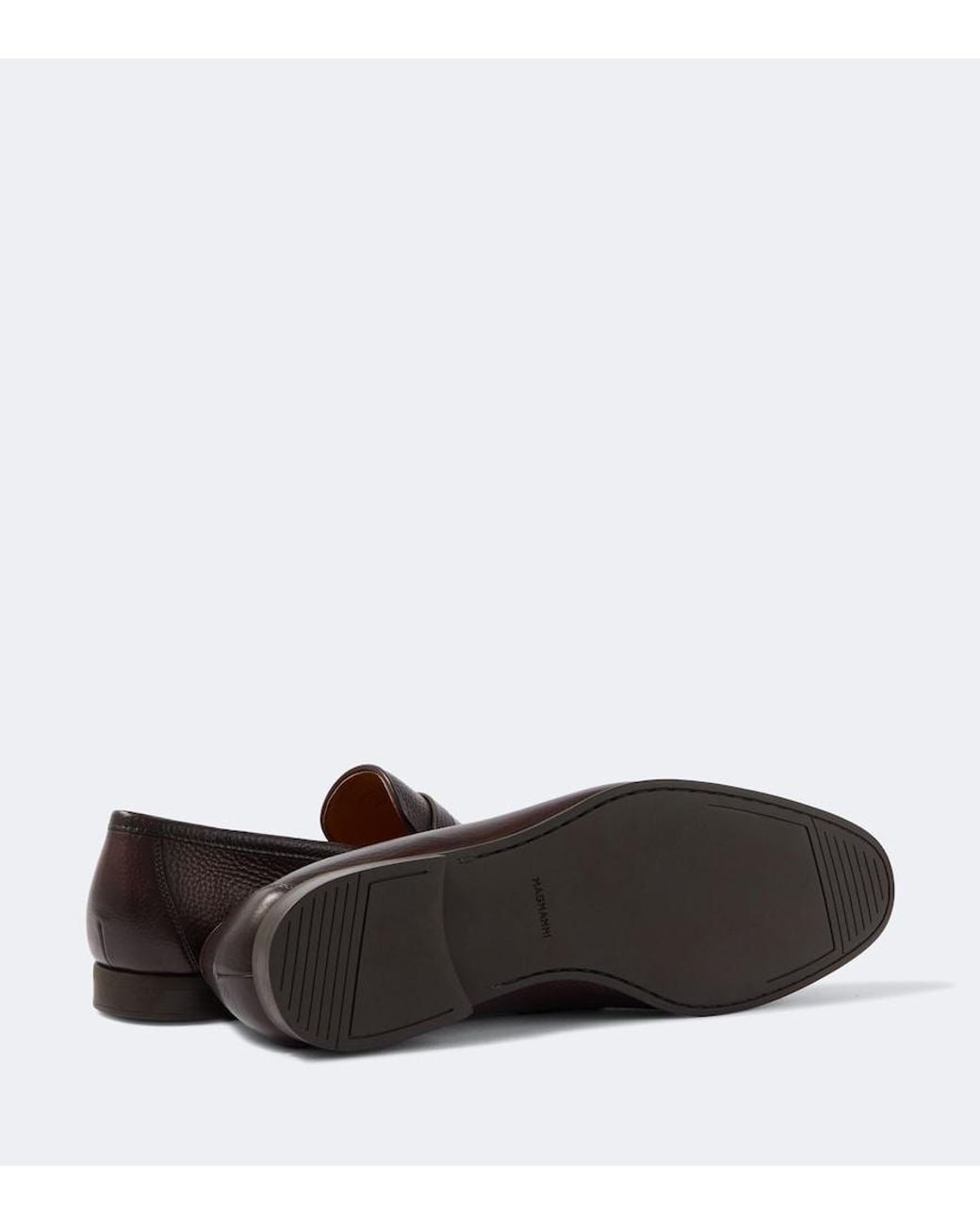 Magnanni Shoes Brown Diezma Ii Leather Penny Loafers for men