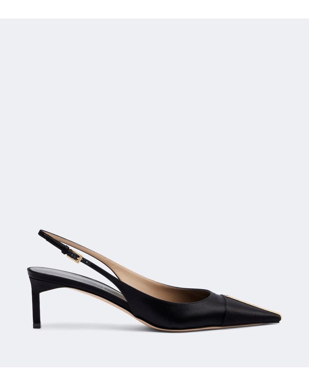 Tom Ford Black Satin Slingback Pumps