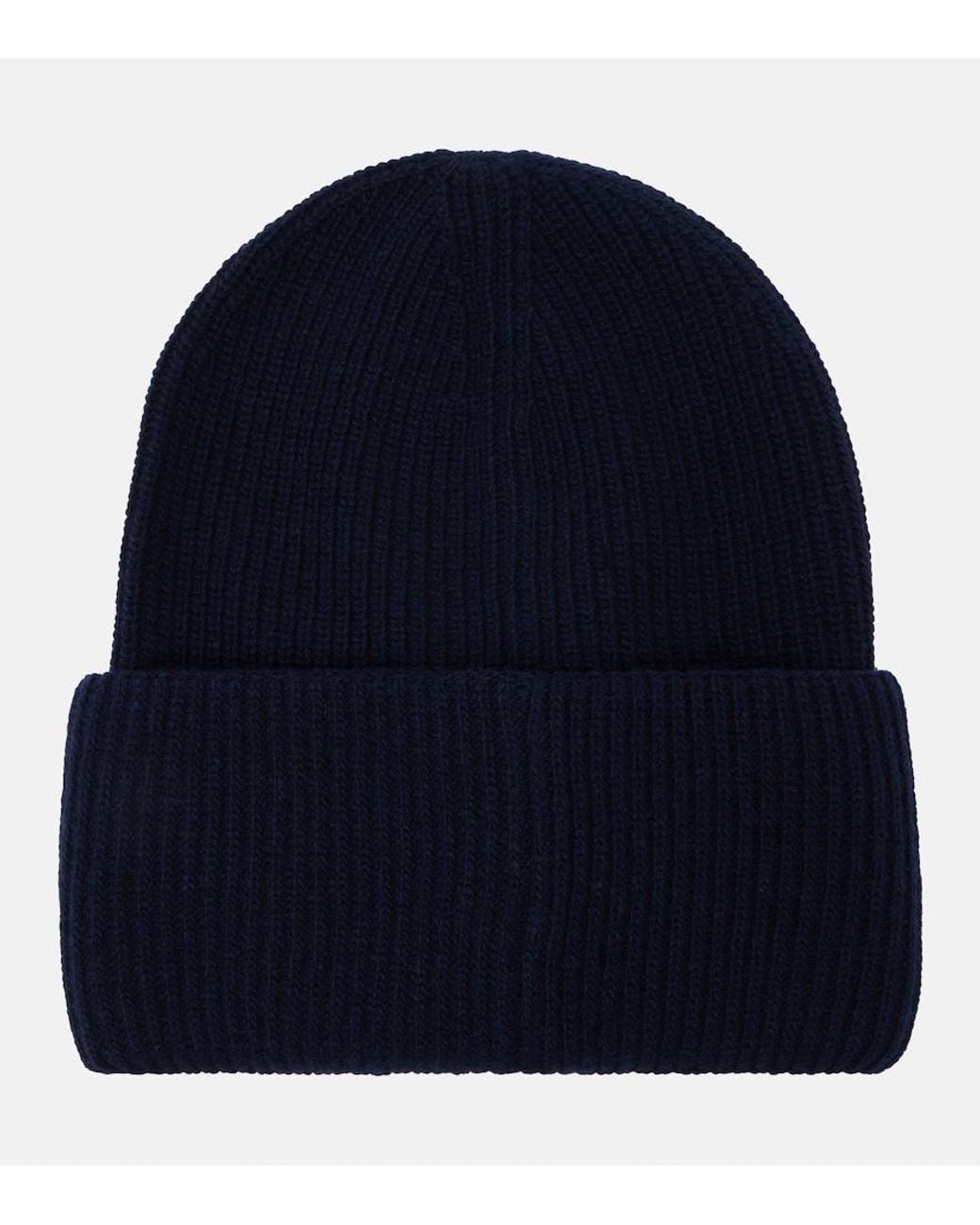 Moncler Blue Wool And Cashmere Beanie