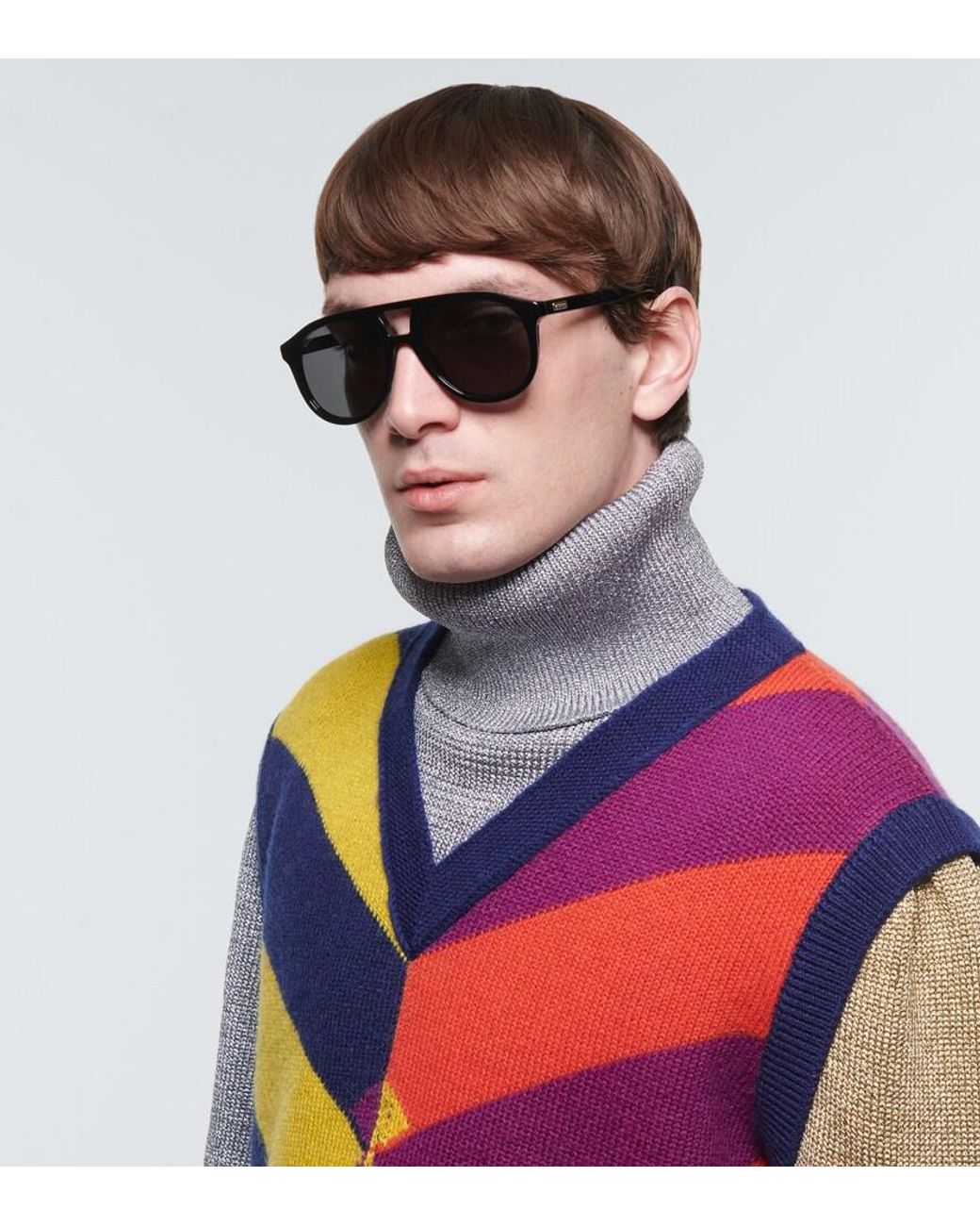 Gucci Blue Aviator Sunglasses for men