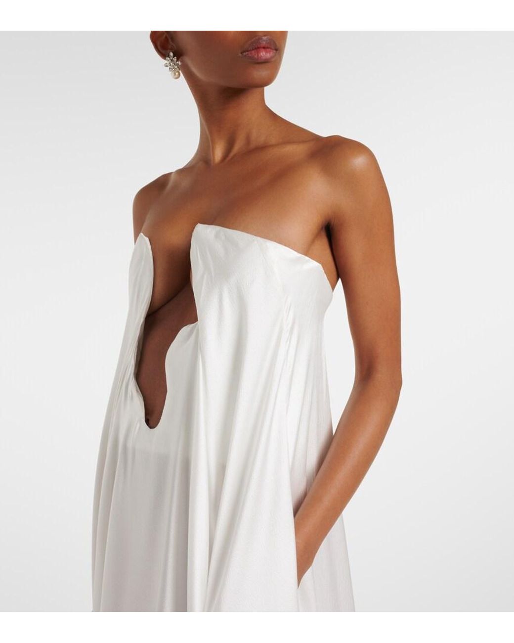 Christopher Esber White Salacia Silk Maxi Dress