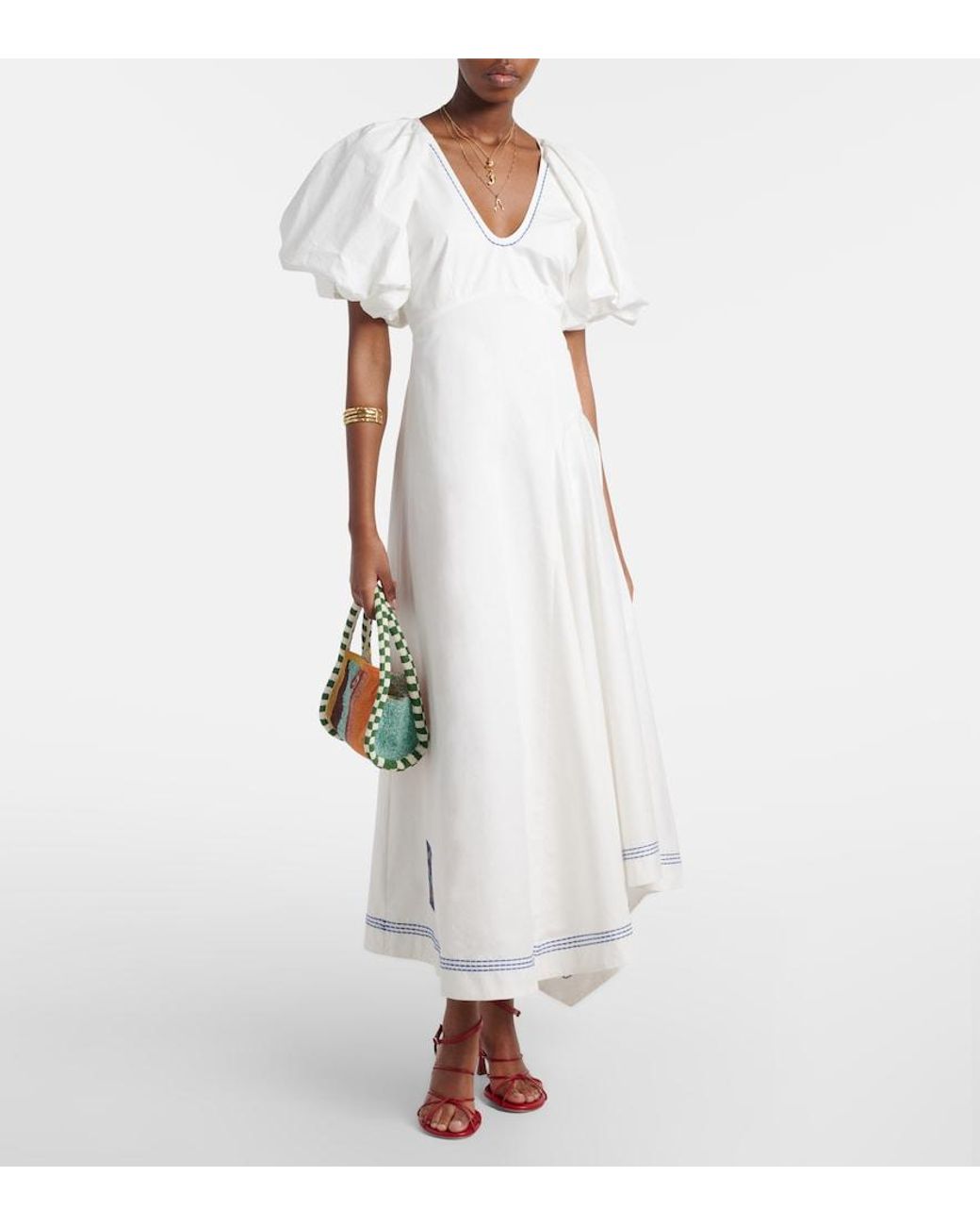 ALÉMAIS White Cotton Maxi Dress
