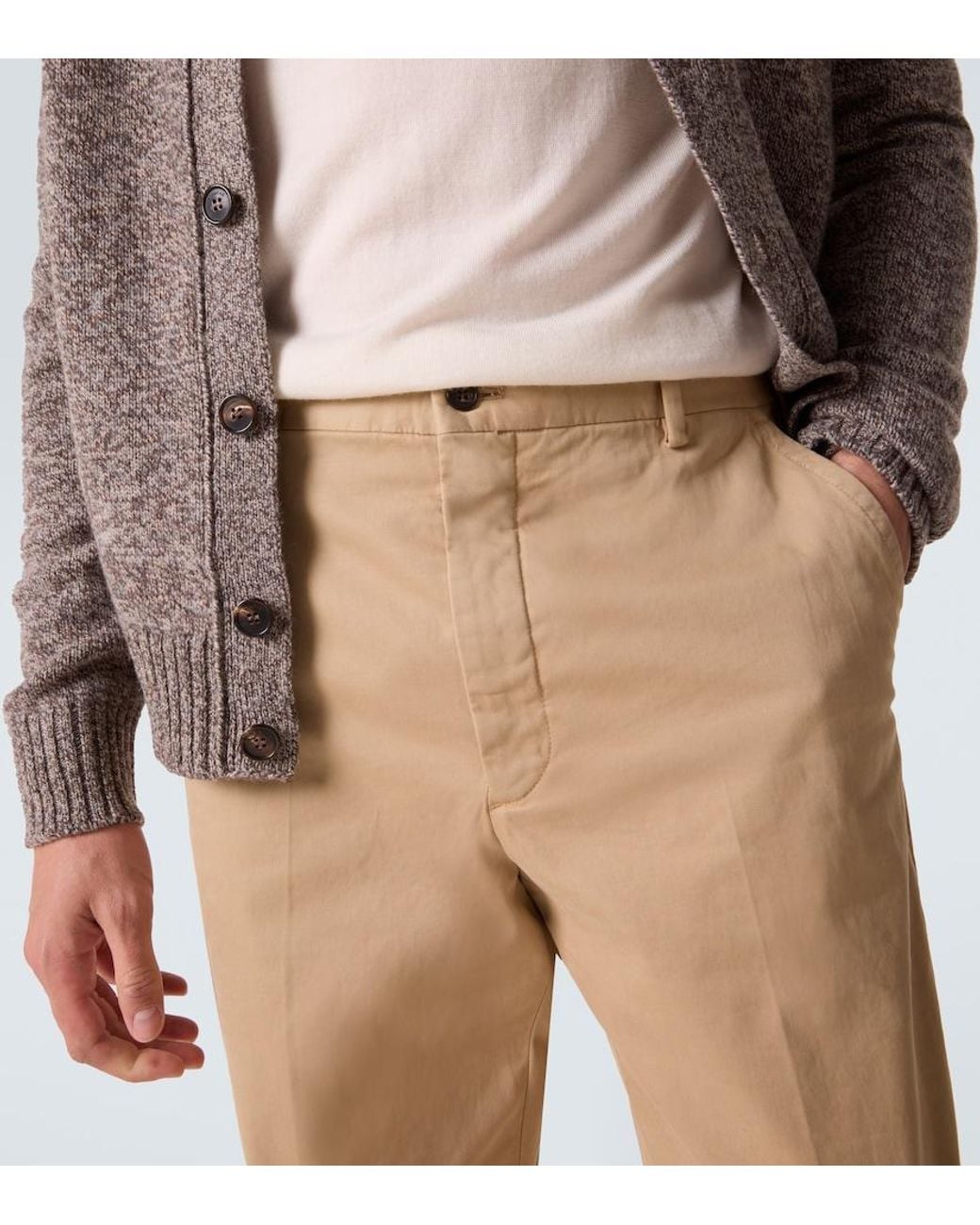 Slowear Natural Cotton Straight Pants for men
