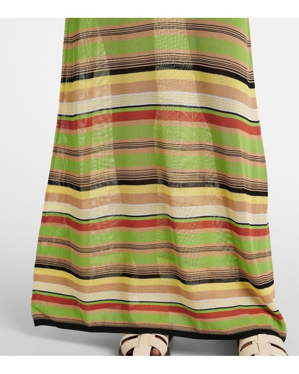 Sir Metallic Coastline Striped Maxi Dress