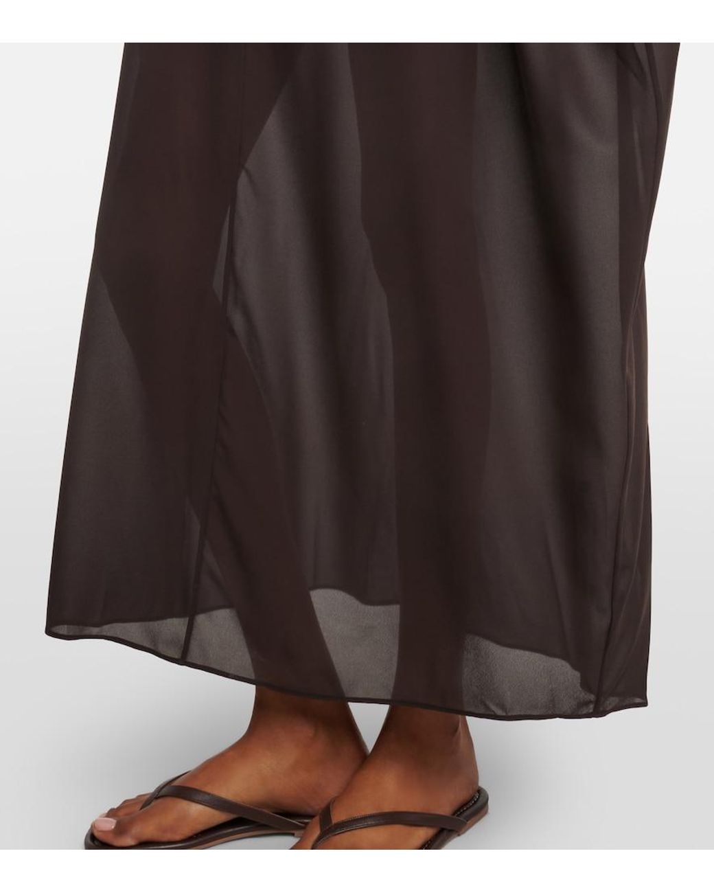 Staud Black Nour Chiffon Beach Dress