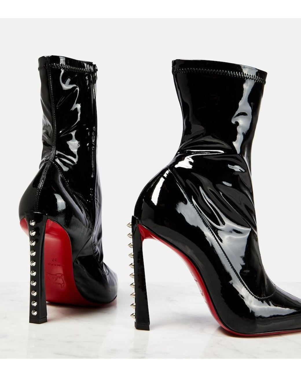 Christian Louboutin Black Condorapik 100 Embellished Ankle Boots