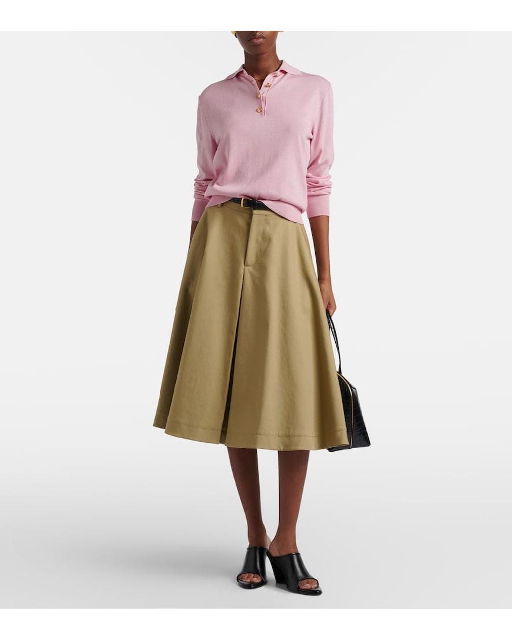 Blazé Milano Pink Alegria Silk And Cotton Polo Sweater