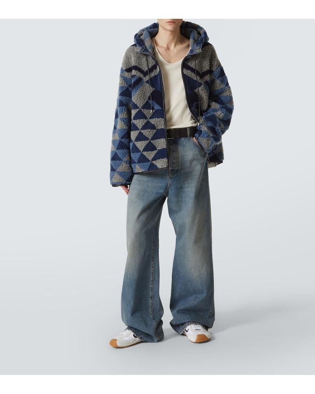 Loewe White Ballet Runner 2.0 Nylon & Calfskin Sneakers for men