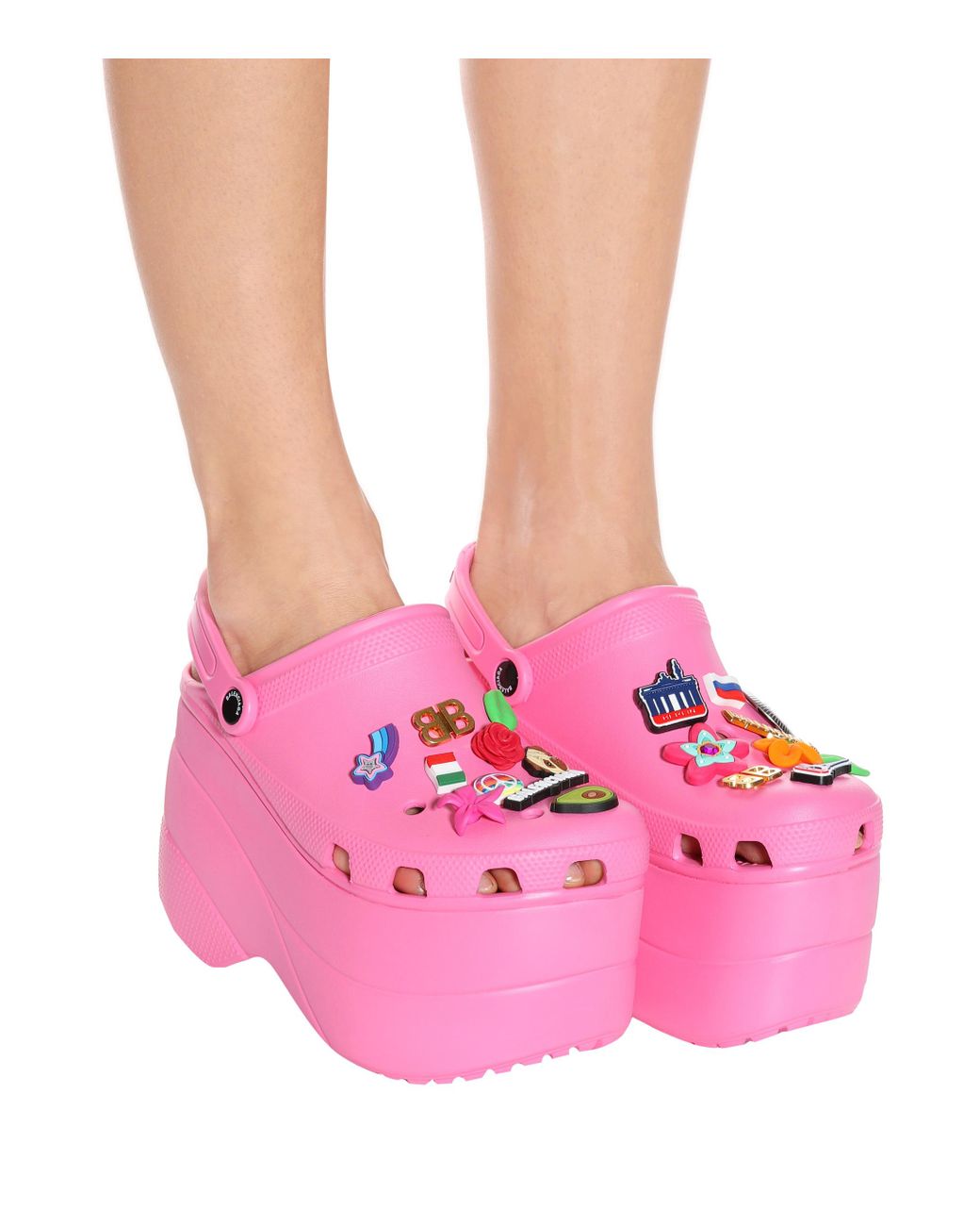 Balenciaga Platform Crocs in Pink | Lyst