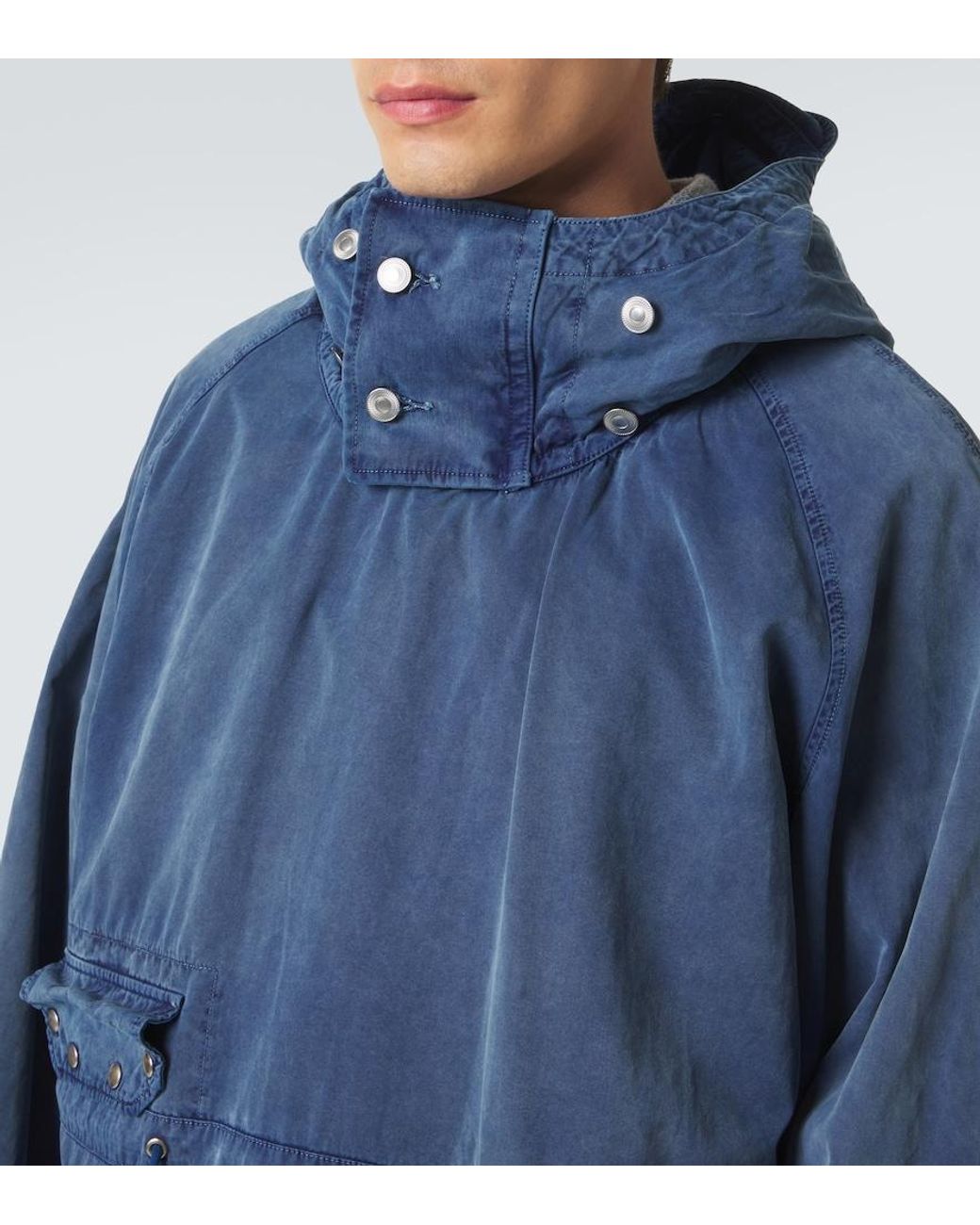 A.PRESSE Blue Cotton Jacket for men