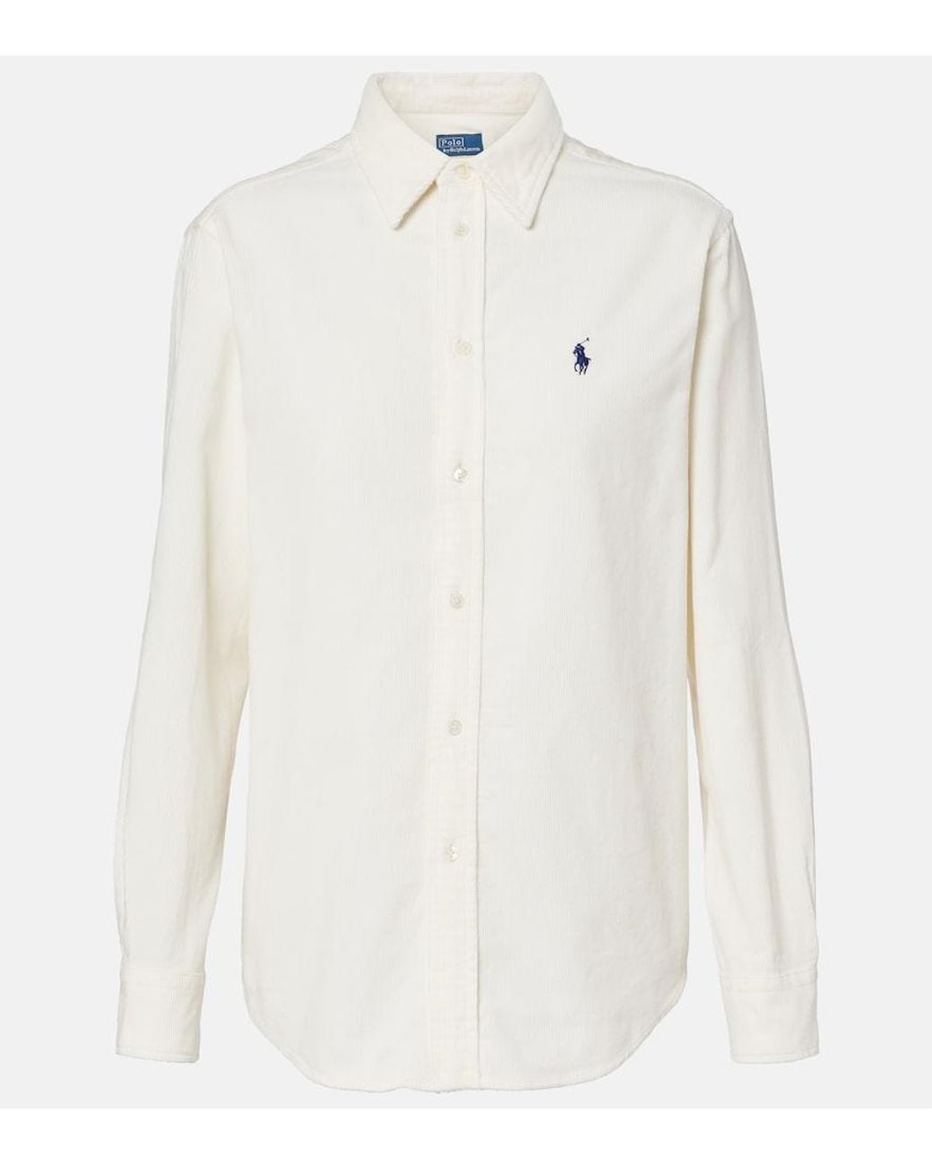 Polo Ralph Lauren White Cotton Corduroy Shirt