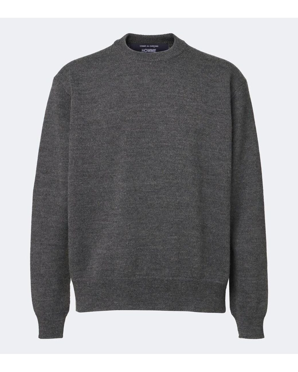 Comme des Garçons Gray Wool Sweater for men