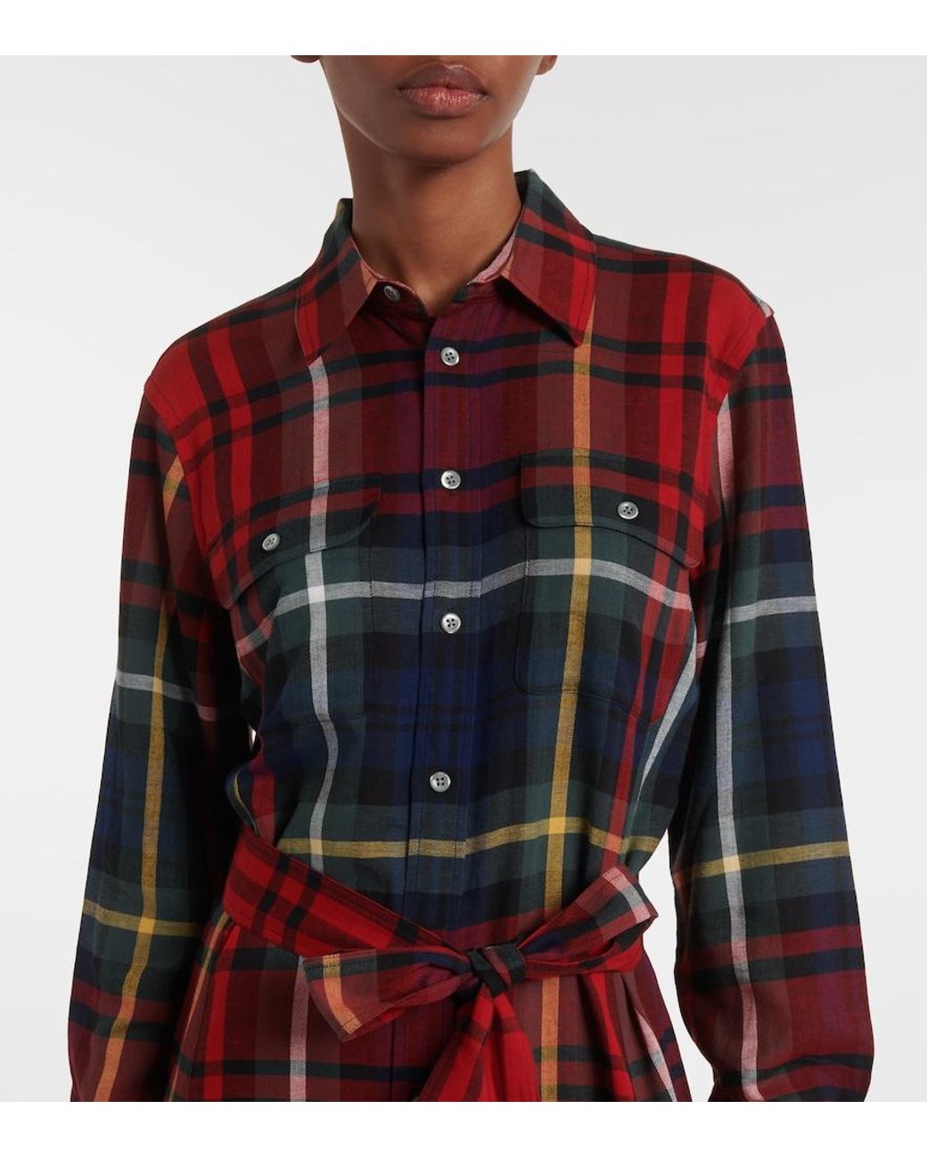 open lace back dress Penny Plaid Flannel Top