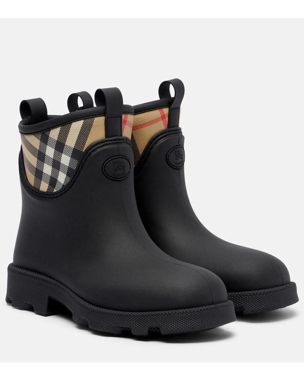 Burberry Black Marsh Stamp Rain Boots